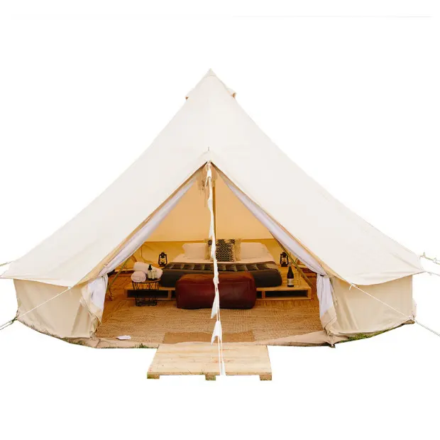 Wind Valley 3M 4M 5M 6M 7M Custom luxury glamping teepee canopy family camping pyramid hexagonal Cotton Canvas oxford yurt Bell Tent