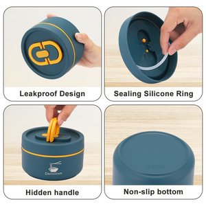 Commercio all'ingrosso in acciaio inox isolato Thermos sottovuoto Lunch Box trasportino cibo Heatable caratteristica coperchio in plastica per la conservazione degli alimenti campeggio - Product Image 5