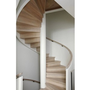 Escalier en colimaçon en bois avec poutre centrale en acier au carbone, conception personnalisée pour escalier intérieur - Product Image 6