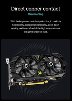 Vente chaude AMD RX 580 8GB carte graphique de jeu 256 bits GDDR5 2048SP 6Pin GPU pour ordinateur portable et refroidisseur de ventilateur de bureau