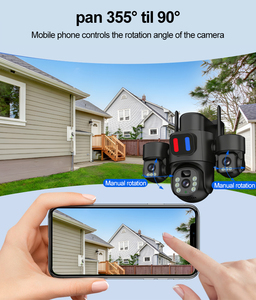 Eecloud กล้องวงจรปิด15MP HD Real 3เลนส์3หน้าจอ360 CCTV แบบไร้สาย WIFI 4G ซิมกล้องนิรภัย PTZ IP - Product Image 4