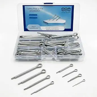 Kit d'assortiment de goupilles fendues en acier au carbone, 110 pièces, 8 tailles, pour verrouillage de remorque |   Goupilles fendues et clips de remorquage. Utilisation pour les mécaniciens automobiles