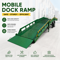Rampe de chargement mobile avec système hydraulique, acier au manganèse haute résistance, peinture antirouille, plateforme de chargement portable pour camions