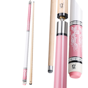 Taco de billar profesional de arce de 1/2 pieza, 10.5mm 11.5mm, <span class=keywords><strong>rosa</strong></span>, para mujeres, damas y niñas, con estuche y accesorios - Product Image 1