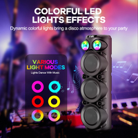 Altavoz OEM Doble de 10 Pulgadas para Cine en Casa y Fiestas al Aire Libre con Luces LED RGB, Bajos Potentes, Sistema de Sonido Portátil para Karaoke