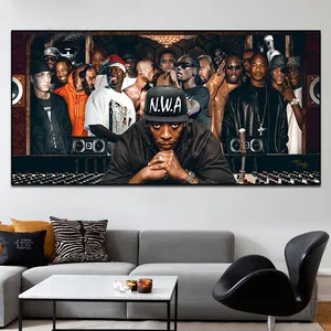 सच रैप के पोस्टर महापुरूष आधुनिक Rappers हिप हॉप गायकों संयोजन 2Pac एमिनेम कैनवास पॉप कला घर की दीवार सजावट