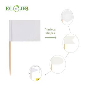 ECO JFB 2025 OEM forma personalizzata Logo stampato stecchino bandiera bastoncini <span class=keywords><strong>festa</strong></span> in legno picconi <span class=keywords><strong>compleanno</strong></span> decorazione stuzzicadenti 65mm - Product Image 2