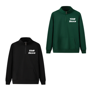 เสื้อแจ็คเก็ตสปอร์ตแบบซิปผ้าวูลปักลายและพิมพ์ลาย DTG  ขายดี  รับเพิ่มโลโก้ของคุณเอง สำหรับฤดูใบไม้ร่วง  แบบยูนิเซ็กส์ - Product Image 2