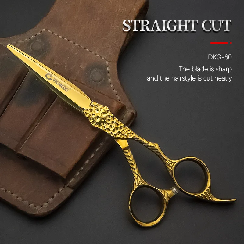 Best quality Professional Salon Colorful Coating Scissors Gold Color Cheap Barber Hairdressing Scissors