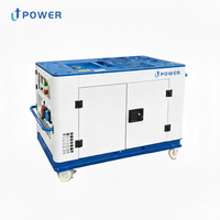 Générateur diesel silencieux mobile triphasé 5KVA, démarrage automatique, système ATS, faible bruit, cabinet insonorisé, certifié CE ISO, 220V/380V