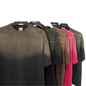 Camiseta Hip Hop de 260 g/m², Corte Holgado, Personalizable con Logotipo, Multicolor, Estilo Vintage, Lavado Ácido, Impresión DTG - Product Image 1