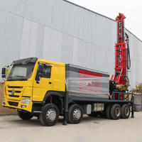Foreuse rotative montée sur camion pour puits d'eau, avec moteur diesel et compresseur d'air, faible coût d'entretien