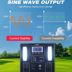 Método de carga múltiple Fuera DE LA RED Sistema de energía solar Hierro LiFePO4 3000W 3500W Almacenamiento de energía Estación de energía solar portátil - Product Image 2