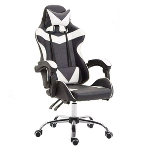 Rasoio alto-schienale di lusso ergonomico sedia da gioco regolabile girevole costruzione in metallo poggiatesta supporto lombare massaggio ufficio casa - Product Image 6