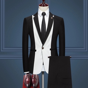 Traje Premium de Dos Piezas para Hombre, Corte Entallado, Solapa con Muescas, Estilo Boutique, para Boda - Product Image 2