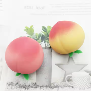 Custom logo TPR Simulation Artificial Peach Pinch Shape Super Soft Slow Rebound <b>Squeeze</b> Stress Relief Toys for Kids Boy and Girl - Product Image 5
