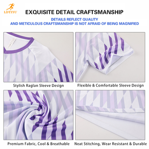 Maillots de football unisexes personnalisés pour adultes, 100 % polyester, séchage rapide, respirants, manches courtes, nom d'équipe personnalisé, rayures estivales - Product Image 4