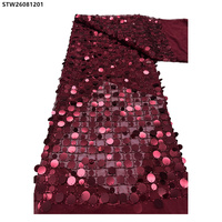 Tissu en dentelle française brodé de sequins ronds dorés, grand format, avec perles, pour robes de soirée féminines