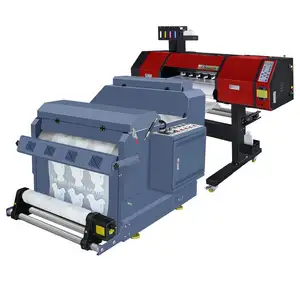 Impresora Digital DTF de vinilo, máquina de impresión en polvo y transferencia de calor para película de mascota con tinta blanca CMYK, 2 cabezales, 3200