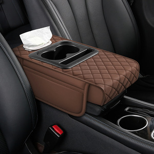 Cuscino per bracciolo in pelle per <span class=keywords><strong>auto</strong></span> F10 con porta fazzoletti, rialzato e multifunzione, per installazione transfrontaliera - Product Image 6