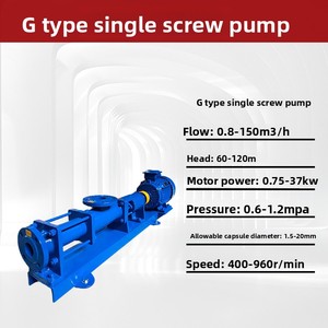 Pompe à vis simple LONGBIAO pour additifs <span class=keywords><strong>PAC</strong></span>/<span class=keywords><strong>PAM</strong></span>, retour de boues, en fonte, arbre en acier inoxydable, à vitesse variable par conversion de fréquence, type G - Product Image 3