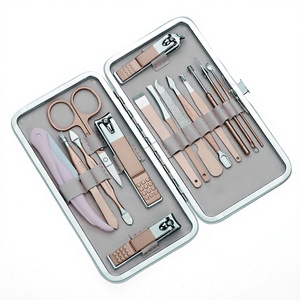 DANTRIC IMPLANTS Luxurious Stainless Steel Nail Kit 5 1 <b>Tools</b> Portable Case Including Scissor for Manicure <b>Pedicure</b> Adult Use - Product Image 4
