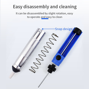 Aspirador <span class=keywords><strong>de</strong></span> Estaño Manual Semi-Aluminio, Herramienta <span class=keywords><strong>de</strong></span> Desoldadura <span class=keywords><strong>de</strong></span> Fuerte Succión para Eliminar Uniones <span class=keywords><strong>de</strong></span> Soldadura - Product Image 2