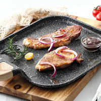 9 pièces ustensiles de cuisine en fonte d'aluminium poêle à frire marmite casseroles omelettes ensemble de casseroles antiadhésives avec couvercle