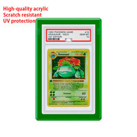 Boîtier de présentation en acrylique pour cartes gradées, protection anti-UV avec couvercle magnétique pour cartes Pokémon TCG et PSA, étui anti-rayures