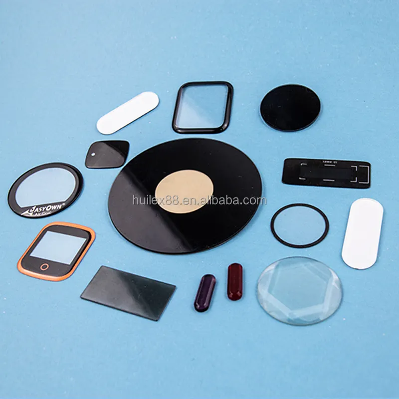 Custom câmera lente vidro tampa placa pequena peça vidro temperado lente 92% alta transmitância vidro