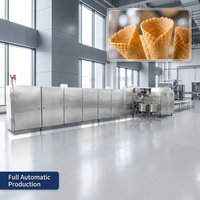 Machine industrielle entièrement automatique OCEAN pour la fabrication de cornets de crème glacée, ligne de production de Stroopwafels, machine à gaufrettes roulées