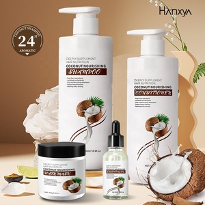 Set <span class=keywords><strong>Shampoo</strong></span> e Balsamo all'Olio di Cocco Biologico Hanxiaoya - Cruelty-Free, Rinfrescante, Nutre il Cuoio Capelluto per Capelli Morbidi e Voluminosi - Product Image 3