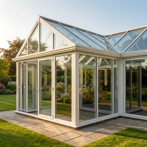 Veranda Moderna in Alluminio e Vetro, Lussuoso Solarium <span class=keywords><strong>da</strong></span> Esterno, <span class=keywords><strong>Giardino</strong></span> d'Inverno con Vetro Laminato Temperato per Villa e <span class=keywords><strong>Giardino</strong></span> - Product Image 5