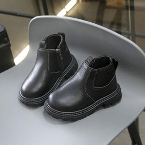 Nouvelles bottes en cuir pour filles et garçons, style britannique, semelle souple, automne et hiver 2025 - Product Image 6