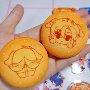 Kawaii kedi peluş rozeti sevimli Anime peluş rozeti üreticisi özelleştirilmiş dairesel japon bts peluş rozetleri düğmesi - Product Image 5