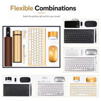 Coffret Cadeau d'Accueil Professionnel 7-en-1 : Clavier Sans Fil + Souris + Stylo + Batterie Externe + Clé USB + Parapluie + Tasse Isotherme