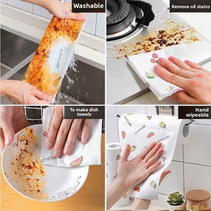 Oem dùng một lần 2-ply rửa chén vải không đổ không nhờn mềm Thấm Nhà Bếp khăn giấy khô ướt sử dụng đặc biệt có thể giặt - Product Image 3