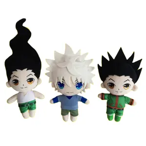 Bonecos de pelúcia de desenhos animados, personagens caçador x hunter, gon, killua, zoldyck, bonecas de pelúcia, figura de ação, brinquedo de pelúcia, presente