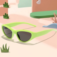 Haute qualité mode enfants lunettes de soleil UV 400 Logo personnalisé Y2K sport lunettes de soleil en plastique pour filles garçons