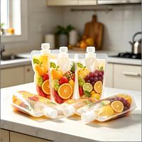 Pochette souple YSH avec bec verseur pour jus et boissons, film de lamination brillant de qualité alimentaire, avec bouchon, emballage personnalisable