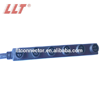 LLT M16 F Splitter Distribuidor Plástico IP67 Cable eléctrico Luz Led Conector impermeable de 3 pines