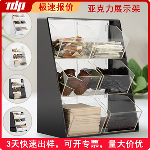 TDP Acrylic <b>Display</b> <b>Rack</b> Vertical Desktop Snack Organizer For Coffee Shops Milk Tea Stores Light Weight - Product Image 2