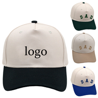 Gorra de Papá Vintage de Dos Tonos con Letra DAD Bordada en 3D, Gorra Trucker de 5 Paneles de Algodón Lavado con Visera Curva de Alta Calidad para Hombres y Mujeres