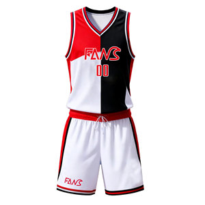 Completo Kit Uniforme Sportiva Personalizzata Fanshi: Maglia e Pantaloncini Traspiranti Estivi da Basket per Uomo con Nome Squadra, Numero e Logo - Product Image 1