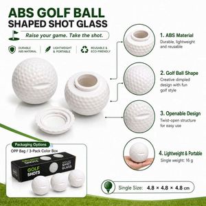 Juego de Vasos de Vino con Forma de Pelota de Golf, Vasos de Whisky de Acero Inoxidable y Plástico, Recuerdos de Golf de Lujo, Regalos Promocionales - Product Image 2