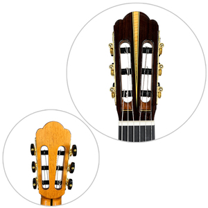 Aiersi Yulong Guo Nomex doppia superiore Ziricote chitarra da concerto con retro arcuato, porta singola sul lato - Product Image 2
