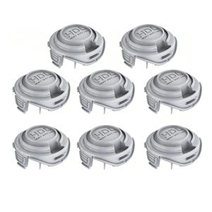 Paquete de 8 Cubiertas de Repuesto para Cabezal de Recortadora de Césped DECKER STC5433 STC5433PC, Modelo 90588530 RSBD-01 HDL, Resistentes, Color Negro - Product Image 1