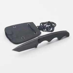 G10 Griff Kleines Outdoor Survival Mini-Hals messer mit Kydex-Scheide