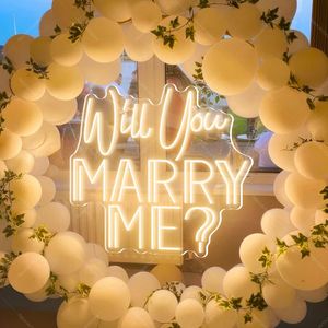 Letrero de Neón LED Personalizado, Letrero de Neón con la Frase '¿Te Casas Conmigo?', Decoración para Propuesta de Matrimonio y Fiesta, Regalo Personalizado, Arte de Pared para el Hogar, Dormitorio - Product Image 2