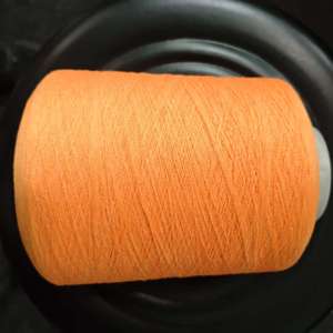 Fil modacrylique mélangé <span class=keywords><strong>à</strong></span> du coton Ne40/2 utilisé pour le tricotage de gants et de vêtements de travail, couleur orange - Product Image 2